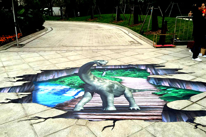 仿真恐龙、恐龙创意地面装饰