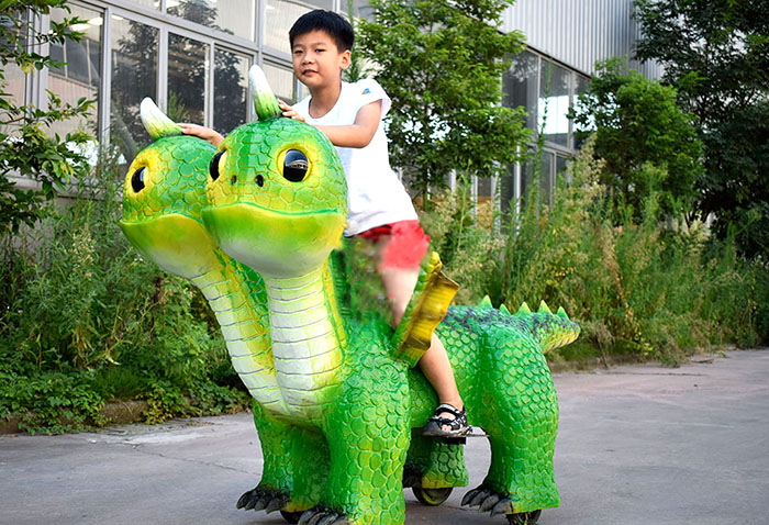 骑乘恐龙游乐车、互动游乐恐龙模型