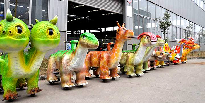 恐龙电动游乐车、儿童骑乘恐龙游乐车