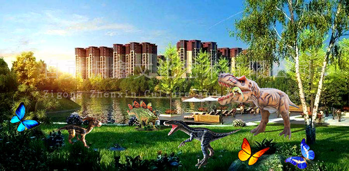 仿真恐龙场景设计-城市生态公园