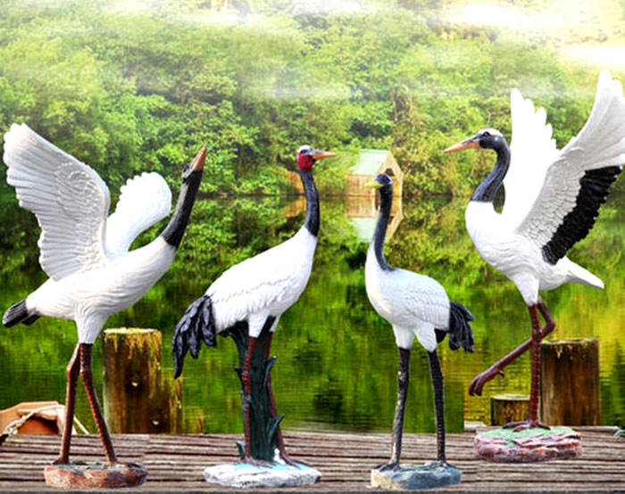 动物雕塑摆件-丹顶鹤